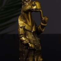 Статуэтка "Конь в пальто" 11х5 см, цвет золото