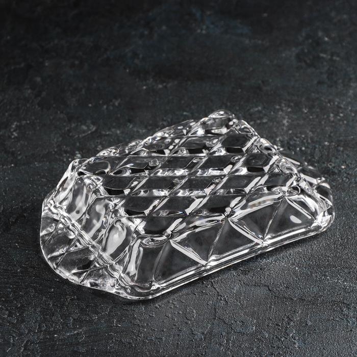 Маслёнка стеклянная Доляна &laquo;Венеция&raquo;, 17,5&times;10,5&times;6,5 см