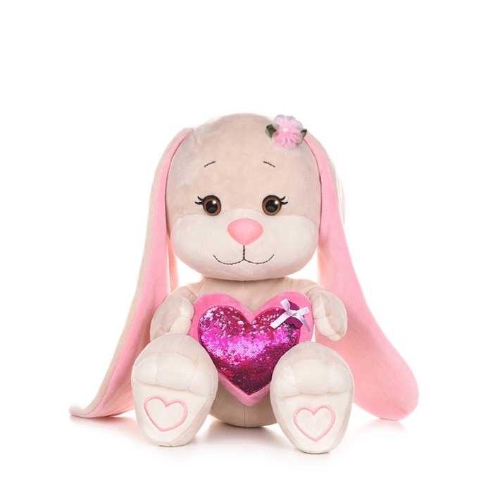 Мягкая игрушка "Зайка с розовым сердцем", 20 см JL-MRT-08202301-20