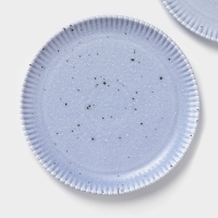 Тарелки Доляна &laquo;Коралл&raquo;, d=20,8 см, набор 2 шт, фарфор, голубые