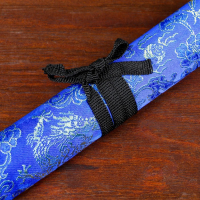 Макет оружия &laquo;Сувенирные катаны на подставке 3в1. Драконы на синем&raquo;, подарочный набор, ножны ткань, 47 см; 70 см; 89 см