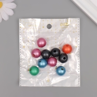 Бусины для творчества дерево "Металлик" набор 10 шт 1,6х1,6х1,6 см