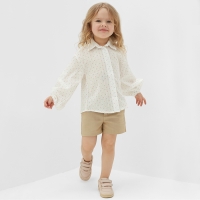 Шорты детские MINAKU: Cotton Collection цвет бежевый, рост 98