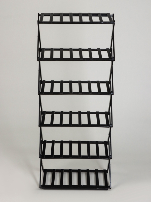 Подставка для цветов Greengo, 6 полок, 50 &times; 25 &times; 110 см, напольная, бамбук, чёрная