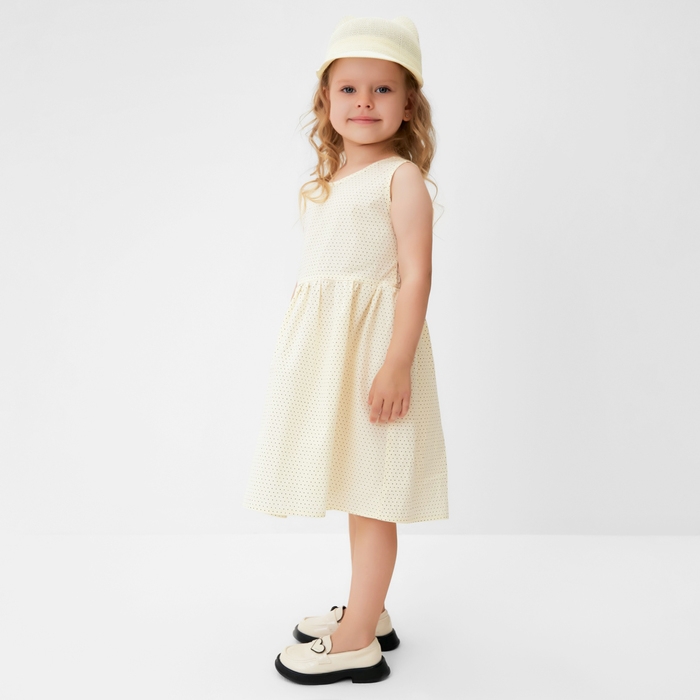 Платье для девочки MINAKU, цвет молочный, рост 110 см Платье для девочки MINAKU, цвет молочный, рост 110 см