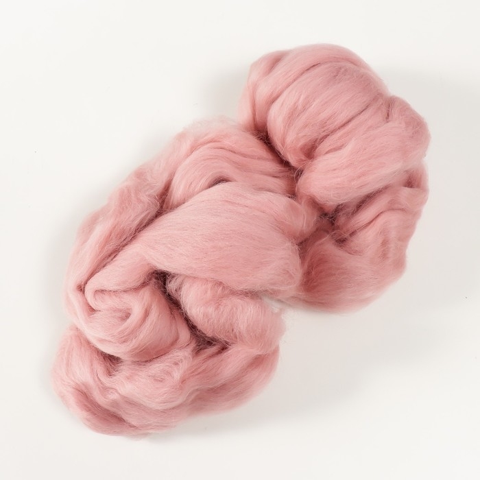 Шерсть для валяния 100% полутонкая шерсть 50 гр (067 пудра)