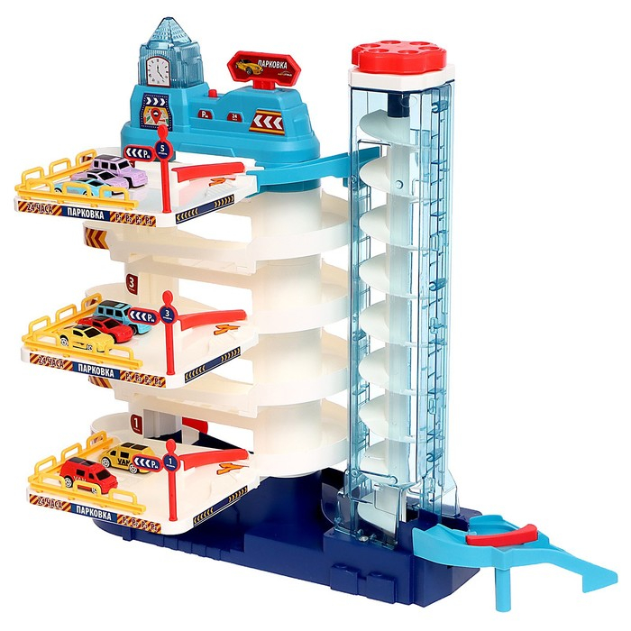Парковка «Городская», с лифтом, 5 уровней, 8 машинок, световые и звуковые эффекты Парковка «Городская», с лифтом, 5 уровней, 8 машинок, световые и звуковые эффекты
