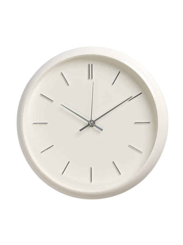 Часы настенные, интерьерные "Классика", d-30 см, со стеклом, белые