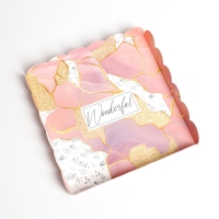 Коробка для печенья, кондитерская упаковка с PVC крышкой, &laquo;Камень&raquo;, 21 х 21 х 3 см