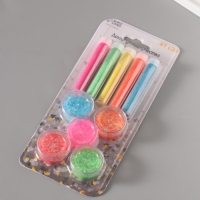 Глиттер "Пудра и точки" неон набор 5х6 гр и 5х5 гр 21,4х9,3 см Глиттер "Пудра и точки" неон набор 5х6 гр и 5х5 гр 21,4х9,3 см