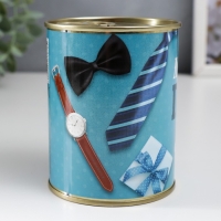 Подарочные носки в банке &laquo;Лучшему папе, с 23 Февраля&raquo;, (внутри носки мужские, цвет чёрный)