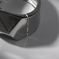 Браслет металл &laquo;Манжета&raquo; углы, цвет серебро