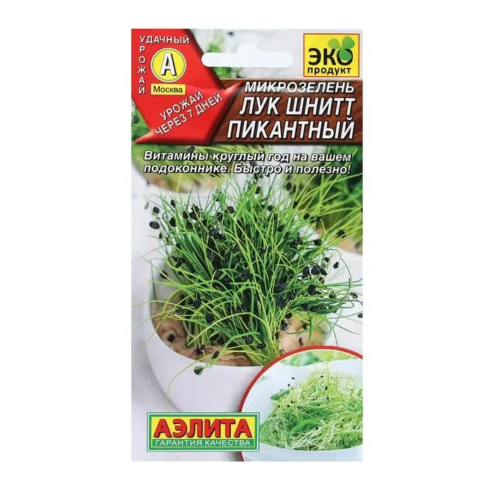 Семена Микрозелень Лук шнитт "Пикантный", 2 г