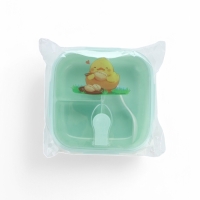 Ланч-бокс с клапаном, 3 секции, "Цыпленок", 14 х 14 х 5 см