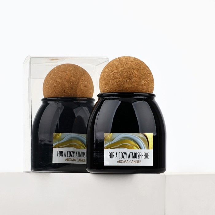 Свеча ароматическая в стекле &laquo;For a cozy atmosphere&raquo;: спелая дыня, 9 х 6,5 см.