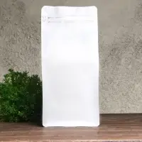 Пакет восьмишовный с клапаном, плоское дно, белый,15&times;32.5&times;9.5 см