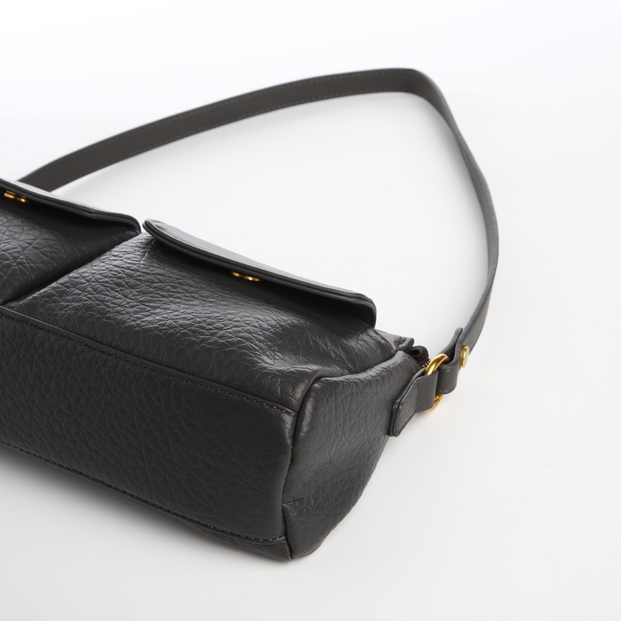 Сумка женская TEXTURA, средний размер, цвет тёмно-серый