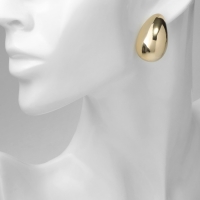 Серьги пластик &laquo;Капля&raquo; структура мах, цвет золото