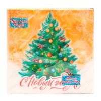Новогодние салфетки бумажные Мой выбор &laquo;Новогодняя Ёлочка&raquo; 3 слоя, 33х33 см, 20 шт