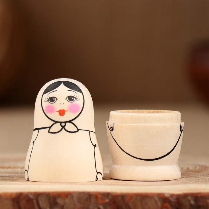 Заготовка для творчества "Матрешка", дерево, высшая категория, 9х4х4см