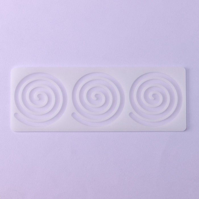 Форма для шоколада &laquo;Спираль&raquo;, силикон, 3 ячейки, 24,5&times;9&times;0,3 см, цвет прозрачный