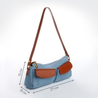 Сумка женская TEXTURA, средний размер, цвет голубой джинс