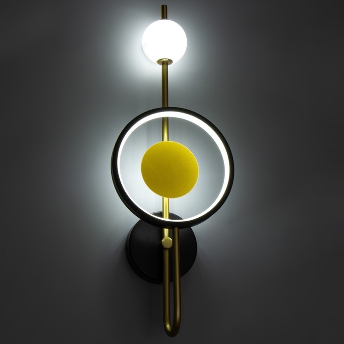 Бра "Лорри" LED 50Вт 3000-6000К черно-золотой 20х11х57 см