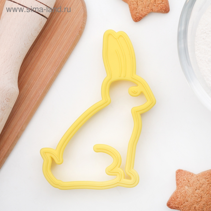 Форма для печенья &laquo;Зайчик&raquo;, вырубка, штамп, цвет МИКС