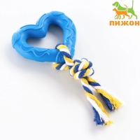 Игрушка "Сердечко с канатом", 7 см, голубое
