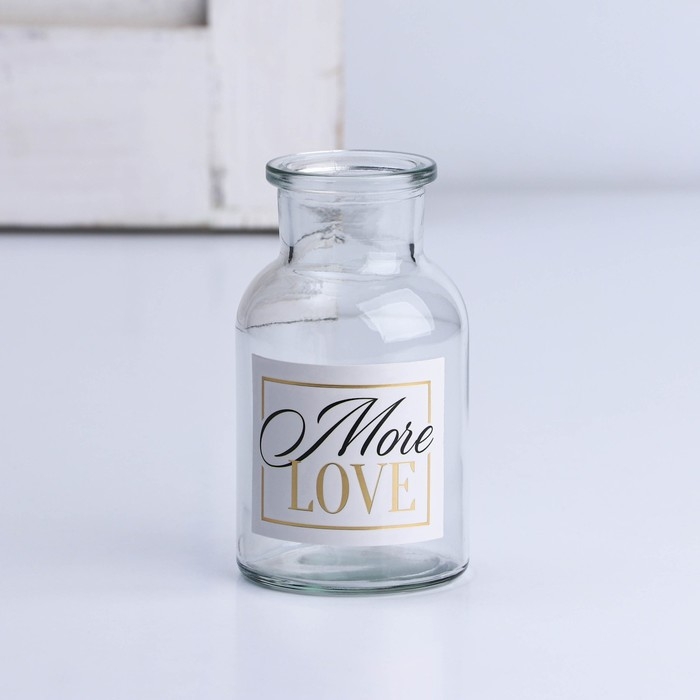 Ваза для цветов стекло &laquo;More love&raquo;, 125 мл.