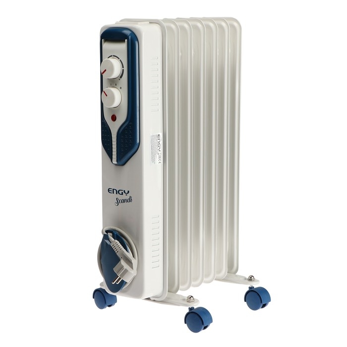 Обогреватель ENGY EN-2507, маслянный, 1500 Вт, 20 м&sup2;, 7 секций, белый
