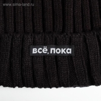 Шапка с помпоном "Все, пока", унисекс Шапка с помпоном "Все, пока", унисекс