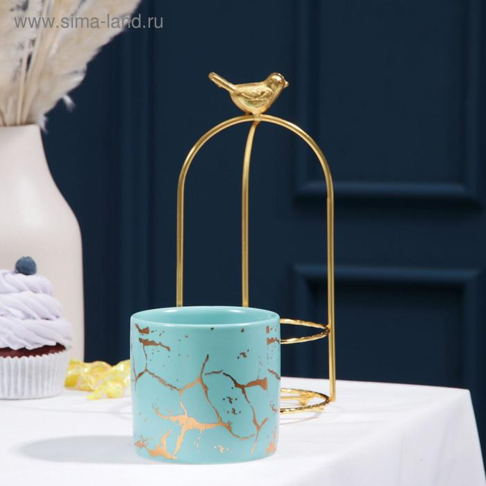 Конфетница керамическая &laquo;Изумруд. Птичка&raquo;, 220 мл, 9&times;20,5 см