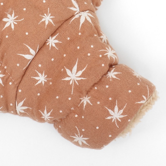 Комбинезон "Прогулка", размер 2XL (ДС 40, ОГ 58, ОШ 39 см, до 18 кг), бежевый/мятный