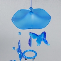 Музыка ветра пластик "Бабочки и сердечко-зеркало" 4 трубки 11 элементов 75 см Музыка ветра пластик "Бабочки и сердечко-зеркало" 4 трубки 11 элементов 75 см