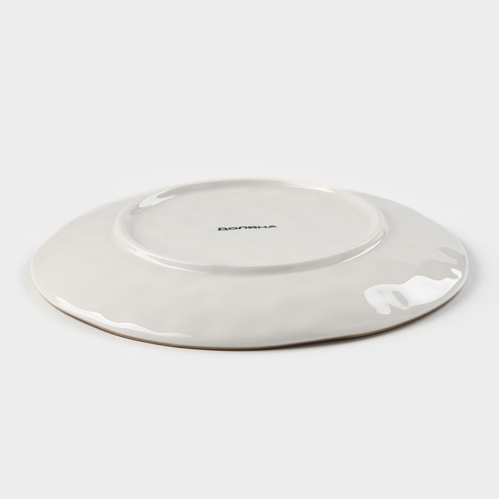 Тарелка фарфоровая Доляна «Космос», d=21,2 см, цвет красный Тарелка фарфоровая Доляна «Космос», d=21,2 см, цвет красный