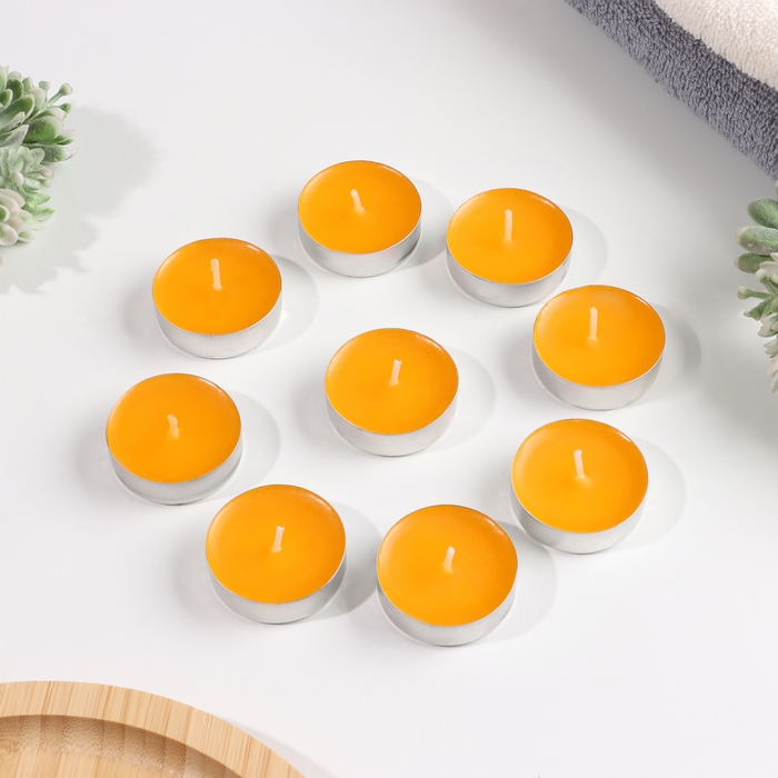 Набор чайных свечей ароматических Набор чайных свечей ароматических "Цитрус и грейпфрут", 9 штук