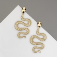 Новый год! Символ года 2025! Серьги металл &laquo;Змея&raquo; пламенное желание мини, цвет белый в золоте