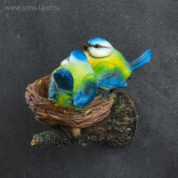 Подвесной декор "Гнездо с синицами" 15х12х12см Подвесной декор "Гнездо с синицами" 15х12х12см