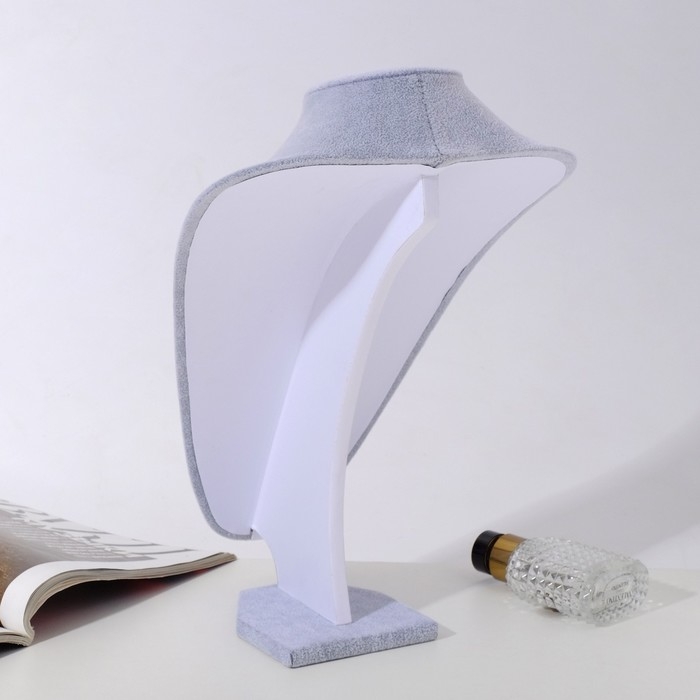 Бюст для украшений, 23×12,5×35 см, h=35 см, цвет серый Бюст для украшений, 23×12,5×35 см, h=35 см, цвет серый