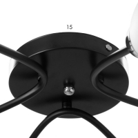 Люстра "Барра" 6х60Вт E14 черный-хром 74х74х19 см.