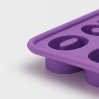 Форма для кондитерских украшений Доляна &laquo;Цифры&raquo;, силикон, 16&times;16&times;2 см, 20 ячеек (2,9&times;2,2 см), цвет МИКС