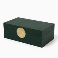 Шкатулка для украшений &laquo;Изумруд&raquo; экокожа, набор 2 шт.