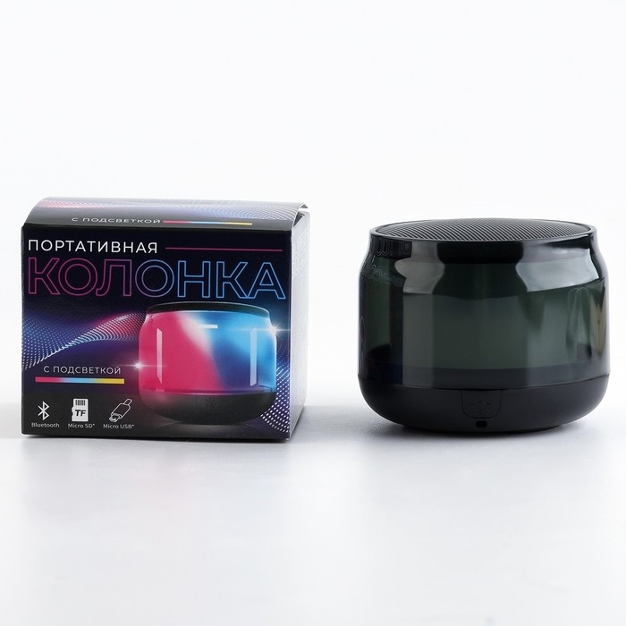 Портативная колонка, с подсветкой мод. PS-01, 8 х 6 см Портативная колонка, с подсветкой мод. PS-01, 8 х 6 см