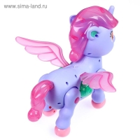Пони &laquo;Единорожка&raquo;, ходит, свет, звук, работает от батареек, МИКС