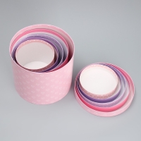 Набор шляпных коробок 5 в 1, упаковка подарочная, &laquo;Паттерн&raquo;, 13 х 14 ‒ 19.5 х 22 см