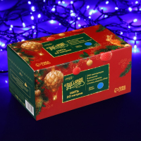 Гирлянда &laquo;Нить&raquo; 20 м, IP44, тёмная нить, 200 LED, свечение синее, 8 режимов, 220 В