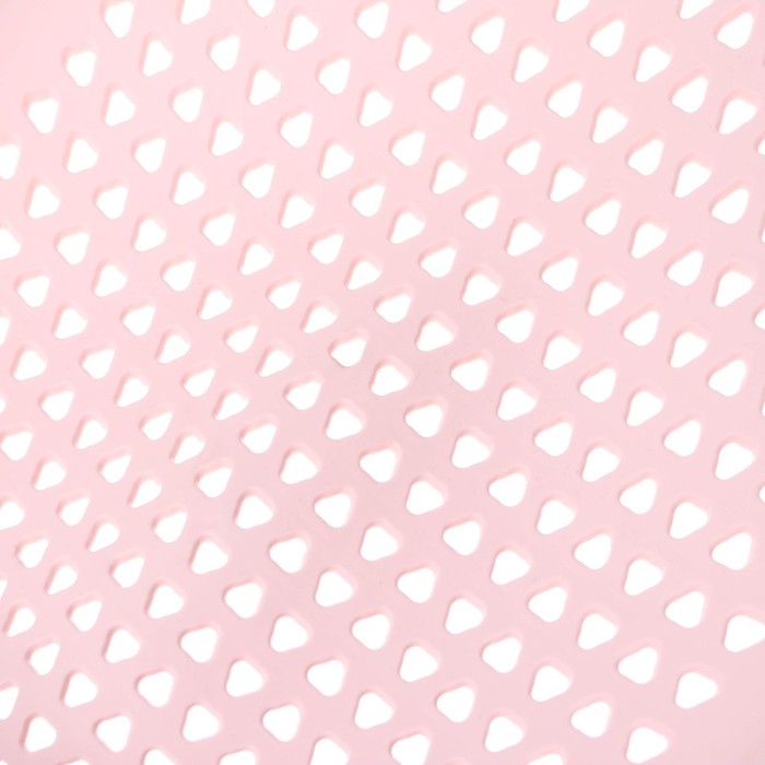 Лежак - горка для купания, цвет белый/розовый 0-6 мес, р-р 43х30х19см