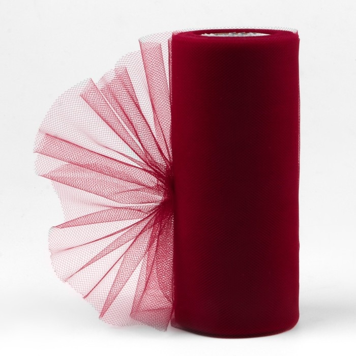 Фатин, 15 см, 11 &plusmn; 1 г/кв.м, 23 &plusmn; 1 м, цвет бордовый №33