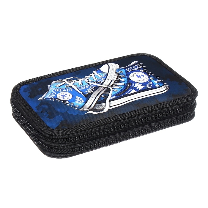 Пенал 2 секции, 125 х 205 х 40 мм, Calligrata 30П26/2 Пенал 2 секции, 125 х 205 х 40 мм, Calligrata 30П26/2 "Кеды", ламинированный картон